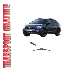 Stergator lamela spate Volkswagen TAIGO (CS1) din 2021 - 2024, pentru luneta auto, Valeo Silencio, din cauciuc siliconat rezistent, 4 Stickere Auto VW