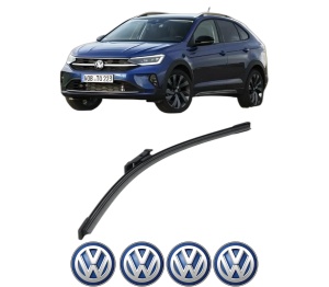 Stergator lamela spate Volkswagen TAIGO (CS1) din 2021 - 2024, pentru luneta auto, Bosch Aerotwin, din cauciuc siliconat rezistent, 4 Stickere Auto VW v22306