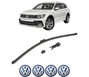 Stergator lamela spate Volkswagen TIGUAN (AD1, AX1) din 2016 - 2024, pentru luneta auto, Valeo HydroConnect, din cauciuc siliconat rezistent, 4 Stickere Auto VW v16852