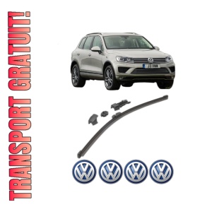 Stergator lamela spate Volkswagen TOUAREG (7P5, 7P6) din 2010 - 2018, pentru luneta auto, Valeo HydroConnect, din cauciuc siliconat rezistent, 4 Stickere Auto VW