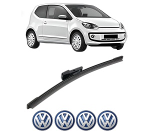 Stergator lamela spate Volkswagen UP! (121, 122, BL1, BL2, BL3, 123) din 2011 - 2023, pentru luneta auto, Bosch Aerotwin, din cauciuc siliconat rezistent, 4 Stickere Auto VW v25007