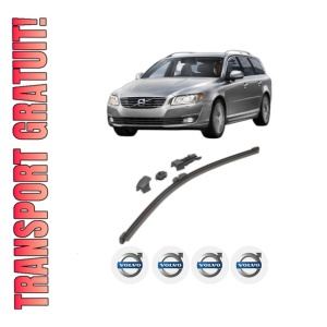 Stergator lamela spate VOLVO V70 III Estate Van (135) din 2013 - 2015, pentru luneta auto, Valeo HydroConnect, din cauciuc siliconat rezistent, 4 Stickere Auto VOLVO
