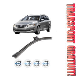 Stergator lamela spate VOLVO V70 III Estate Van (135) din 2013 - 2015, pentru luneta auto, Bosch Aerotwin, din cauciuc siliconat rezistent, 4 Stickere Auto VOLVO