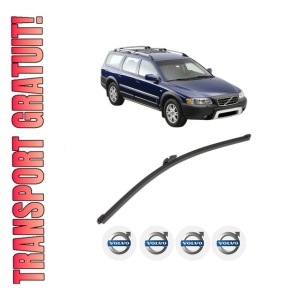 Stergator lamela spate VOLVO XC70 II (136) din 2007 - 2016, pentru luneta auto, Valeo Silencio Xtrm, din cauciuc siliconat rezistent, 4 Stickere Auto VOLVO