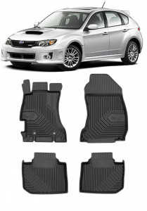 Subaru Impreza IV Din 2011 - 2016, Hatchback , Set Covorase Auto Tip Tavita Premium 3D, din cauciuc accesorii pentru autoturismul tau - masina v161647