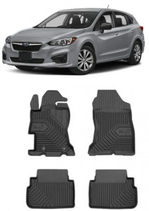Subaru Impreza V Din 09.2017 - Prezent, Hatchback , Set Covorase Auto Tip Tavita Premium 3D, din cauciuc accesorii pentru autoturismul tau - masina v163802