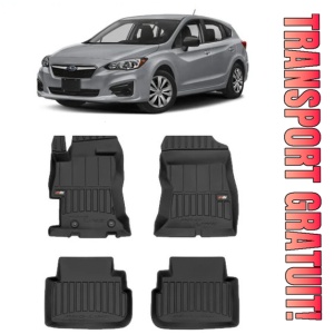Subaru Impreza V Din 09.2017 - Prezent, Hatchback , Set Covorase Auto Tip Tavita Premium 3D, din cauciuc