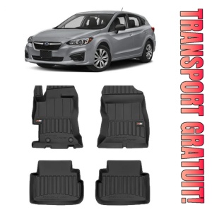 Subaru Impreza V Din 2017 - Prezent, Hatchback , Set Covorase Auto Tip Tavita Premium 3D, din cauciuc