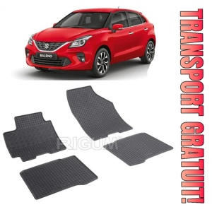 Suzuki Baleno II, Hatchback, fabricat din 05.2016 - Prezent, set covorase auto dedicate, din cauciuc 100% Premium