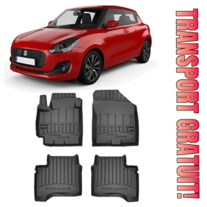 Suzuki Swift, Hatchback, Din 05.2017 - Prezent , Set Covorase Auto Tip Tavita Premium 3D, din cauciuc