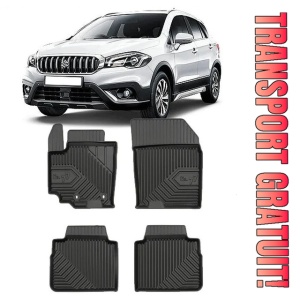 Suzuki Sx4 S-Cross Din 09.2013 - 2019, Suv , Set Covorase Auto Tip Tavita Premium 3D, din cauciuc