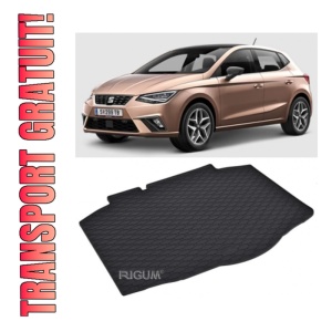 Tavita Portbagaj SEAT Ibiza 2017-prezent, protectie portbagaj, din cauciuc 100%, pentru autoturismul SEAT Ibiza