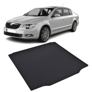 Tavita Portbagaj SKODA Superb II Sedan 2008-2015, protectie portbagaj, din cauciuc 100%, pentru autoturismul SKODA Superb II