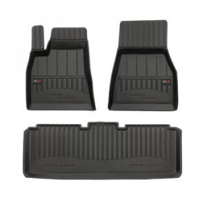 Tesla Model S, Coupe, Din 07.2012 - 03.2015 , Set Covorase Auto Tip Tavita Premium 3D, din cauciuc accesorii pentru autoturismul tau - masina v171365