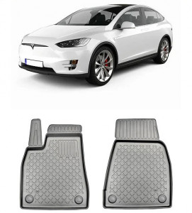 Tesla Model X, Suv, Din 10.2016 - Prezent , Set Covorase Auto Tip Tavita Premium 3D, din cauciuc accesorii pentru autoturismul tau - masina v171343