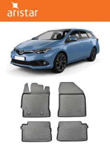 Toyota Auris II, Hatchback, Din 01.2013 - 12.2018 , Set Covorase Auto Tip Tavita Premium 3D, din cauciuc accesorii pentru autoturismul tau - masina v174496