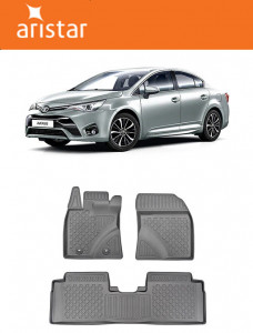 Toyota Avensis III, Sedan, Din 01.2009 - 08.2018 , Set Covorase Auto Tip Tavita Premium 3D, din cauciuc accesorii pentru autoturismul tau - masina v171420