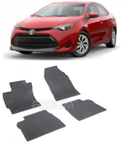 Toyota Corolla Xi, Sedan, fabricat din 08.2013 - 06.2018, E160/E170/E180, set covorase auto dedicate, din cauciuc 100% Premium accesorii pentru autoturismul tau - masina v156927
