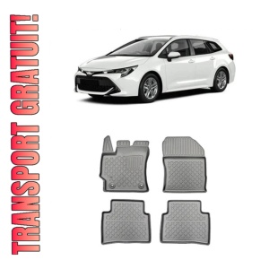 Toyota Corolla XII E210, Combi, Din 03.2019 - Prezent , Set Covorase Auto Tip Tavita Premium 3D, din cauciuc