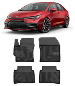 Toyota Corolla XII E210 Din 02.2019 - Prezent, Hatchback , Set Covorase Auto Tip Tavita Premium 3D, din cauciuc accesorii pentru autoturismul tau - masina v168688