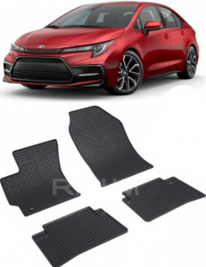 Toyota Corolla XII E210, Hatchback, fabricat din 02.2019 - Prezent, set covorase auto dedicate, din cauciuc 100% Premium accesorii pentru autoturismul tau - masina v154013