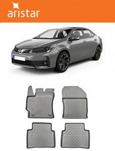 Toyota Corolla XII E210, Sedan, Din 03.2019 - Prezent , Set Covorase Auto Tip Tavita Premium 3D, din cauciuc accesorii pentru autoturismul tau - masina v171174
