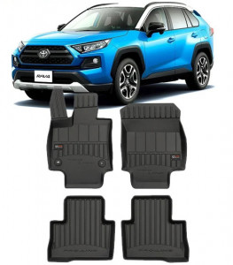 Toyota Rav4 V Hybrid, Suv, Din 01.2019 - Prezent , Set Covorase Auto Tip Tavita Premium 3D, din cauciuc accesorii pentru autoturismul tau - masina v171058