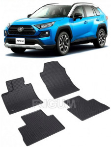 Toyota Rav4 V, Suv, fabricat din 01.2019 - Prezent, set covorase auto dedicate, din cauciuc 100% Premium accesorii pentru autoturismul tau - masina v160854