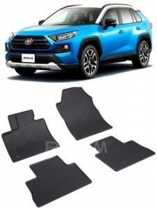 Toyota Rav4 V, Suv, fabricat din 01.2019 - Prezent, set covorase auto dedicate, din cauciuc 100% Premium accesorii pentru autoturismul tau - masina v160848