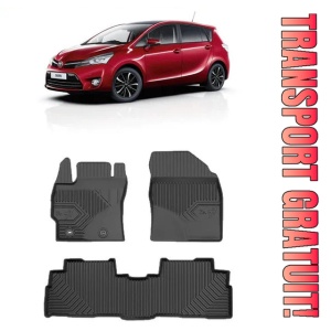 Toyota Verso II Din 03.2009 - 07.2018, Van , Set Covorase Auto Tip Tavita Premium 3D, din cauciuc