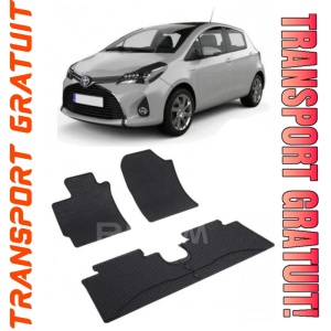 Toyota Yaris III, Hatchback, fabricat din 09.2011 - 08.2020, set covorase auto dedicate, din cauciuc 100% Premium