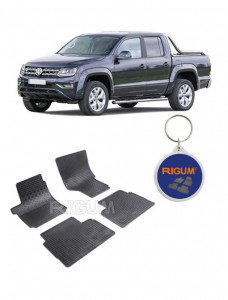 Volkswagen Amarok, Pick-Up, fabricat din 08.2010 - Prezent, set covorase auto dedicate, din cauciuc 100% Premium accesorii pentru autoturismul tau - masina v159967