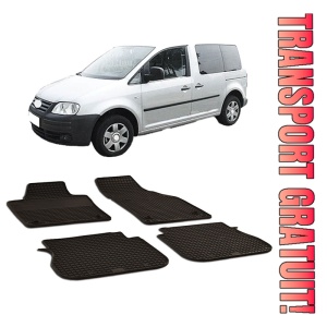 Volkswagen Caddy (2003-2015), sistem fixare rotund Set 4 covorase auto cauciuc Urban Line
