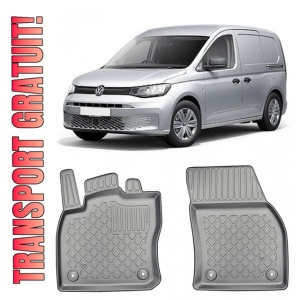 Volkswagen Caddy Din 11.2020 - Prezent, Van, Caddy, Life, Style, Move , Set Covorase Auto Tip Tavita Premium 3D, din cauciuc