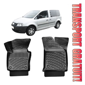 Volkswagen Caddy III Panelvan 1St Row 2004-2020 Set 2 covorase auto din cauciuc tip tavita premium line 3D