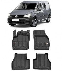 Volkswagen Caddy, Van, Din 11.2020 - Prezent , Set Covorase Auto Tip Tavita Premium 3D, din cauciuc accesorii pentru autoturismul tau - masina v170904