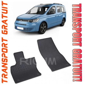 Volkswagen Caddy, Van, fabricat din 11.2020 - Prezent, 2 Locuri, set covorase auto dedicate, din cauciuc 100% Premium