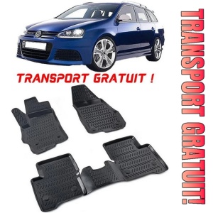 Volkswagen Golf 5 2003-2009 Set 4 covorase auto din cauciuc tip tavita premium line 3D - Transport Gratuit!