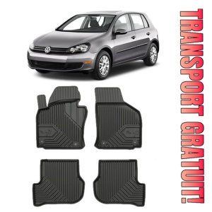 Volkswagen Golf 6 Din 06.2007 - 09.2012, Hatchback , Set Covorase Auto Tip Tavita Premium 3D, din cauciuc
