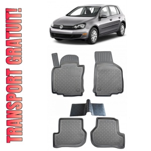 Volkswagen Golf 6, Hatchback, Din 06.2007 - 09.2012 , Set 5 Covorase Auto Tip Tavita (covras intermediar)