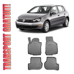 Volkswagen Golf 6, Hatchback, Din 06.2007 - 09.2012 , Set Covorase Auto Tip Tavita Premium 3D, din cauciuc
