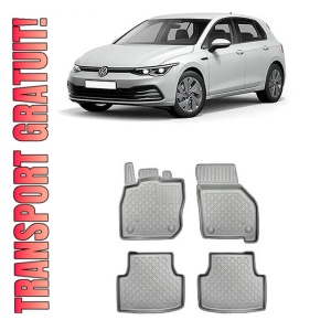 Volkswagen Golf 8 Mhev, Combi, Din 05.2020 - Prezent , Set Covorase Auto Tip Tavita Premium 3D, din cauciuc