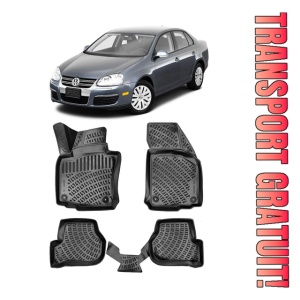 Volkswagen Jetta V 2005-2011 Set 4 covorase auto din cauciuc tip tavita premium line 3D