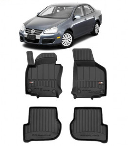 Volkswagen Jetta V, Sedan, Din 08.2005 - 2011 , Set Covorase Auto Tip Tavita Premium 3D, din cauciuc accesorii pentru autoturismul tau - masina v172466