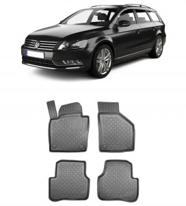 Volkswagen Passat B6, Combi, Din 2005 - 09.2010 , Set Covorase Auto Tip Tavita Premium 3D, din cauciuc accesorii pentru autoturismul tau - masina v174944