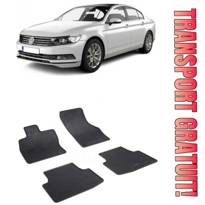 Volkswagen Passat B8, Sedan, fabricat din 12.2014 - Prezent, set covorase auto dedicate, din cauciuc 100% Premium