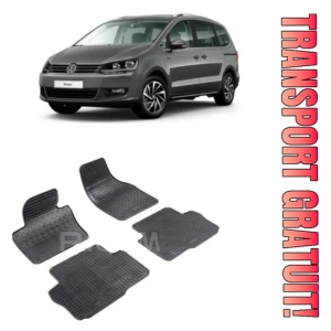 Volkswagen Sharan II, Van, fabricat din 09.2010 - Prezent, 5 Locuri, set covorase auto dedicate, din cauciuc 100% Premium