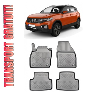 Volkswagen T-Cross, Suv, Din 04.2019 - Prezent , Set Covorase Auto Tip Tavita Premium 3D, din cauciuc