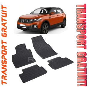 Volkswagen T-Cross, Suv, fabricat din 04.2019 - Prezent, set covorase auto dedicate, din cauciuc 100% Premium