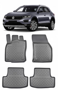 Volkswagen T-Roc, Suv, Din 12.2017 - Prezent , Set Covorase Auto Tip Tavita Premium 3D, din cauciuc accesorii pentru autoturismul tau - masina v174083